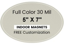 5x7 Indoor Oval Magnets - 35 Mil