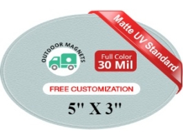 5x3 Outdoor Oval Magnets - 35 Mil