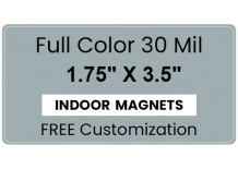 1.75x3.5 Round Corners Indoor Magnets - 35 Mil
