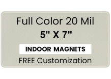 5x7 Round Corners Indoor Magnets - 20 Mil
