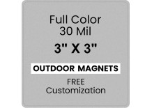 3x3 Round Corners Outdoor Magnets - 35 Mil