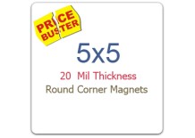 5x5 Round Corners Indoor Magnets - 20 Mil