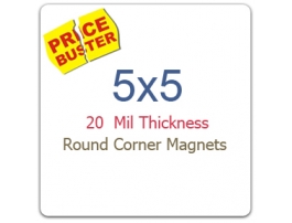 5x5 Round Corners Indoor Magnets - 20 Mil