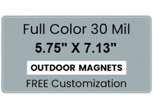5.75x7.13 Round Corners Outdoor Magnets - 35 Mil