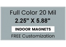 2.25x5.875 Square Corners Indoor Magnets - 20 Mil